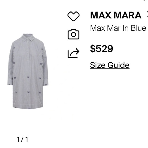 Max Mara short stripped dress tunic size 12 - Picture 10 of 10